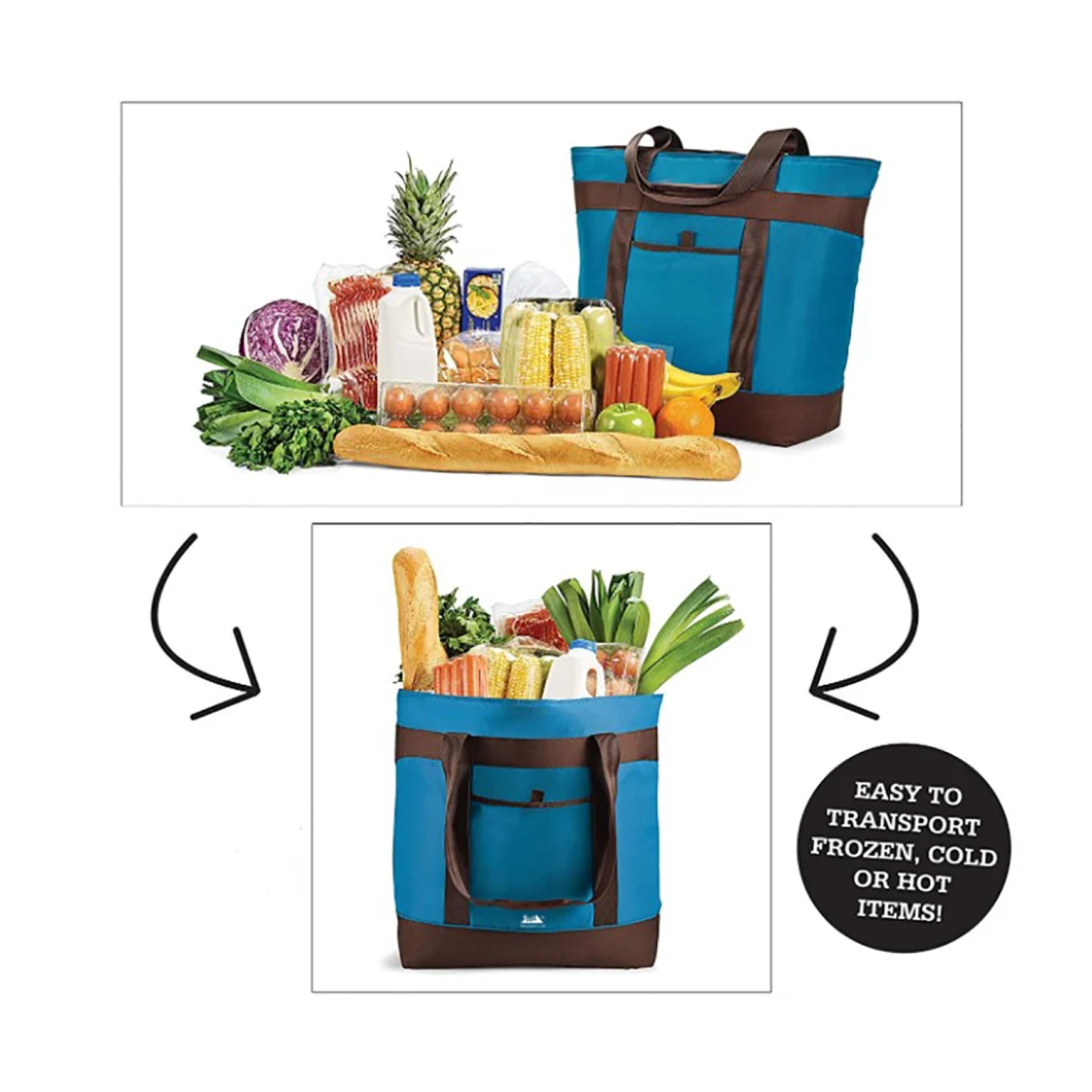 Large Capacity High Quality Insulated Cooler Lunch Bag Shopping Tote