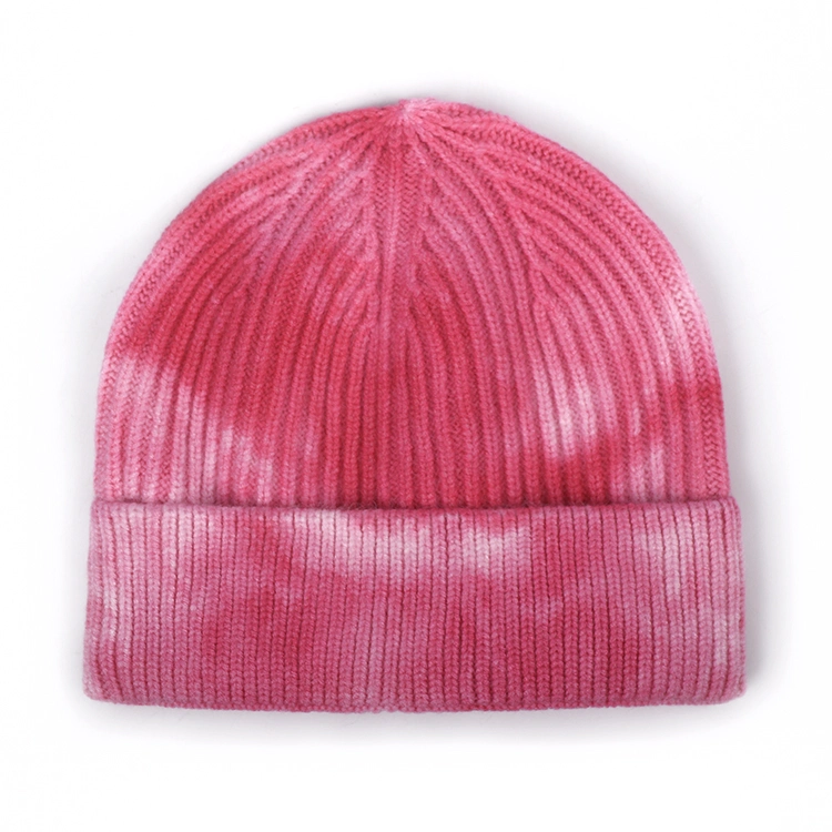 Slouchy Beanie Hats Winter Knitted Caps Soft Warm Ski Hat Unisex Tie Dye Beanies