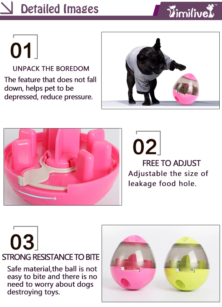 Factory Supply Pet Products Dog Puzzle Toy Food Dispenser Slow Feeder Ball Interactive Dog Cat Toy Dog Treat Ball Toy
