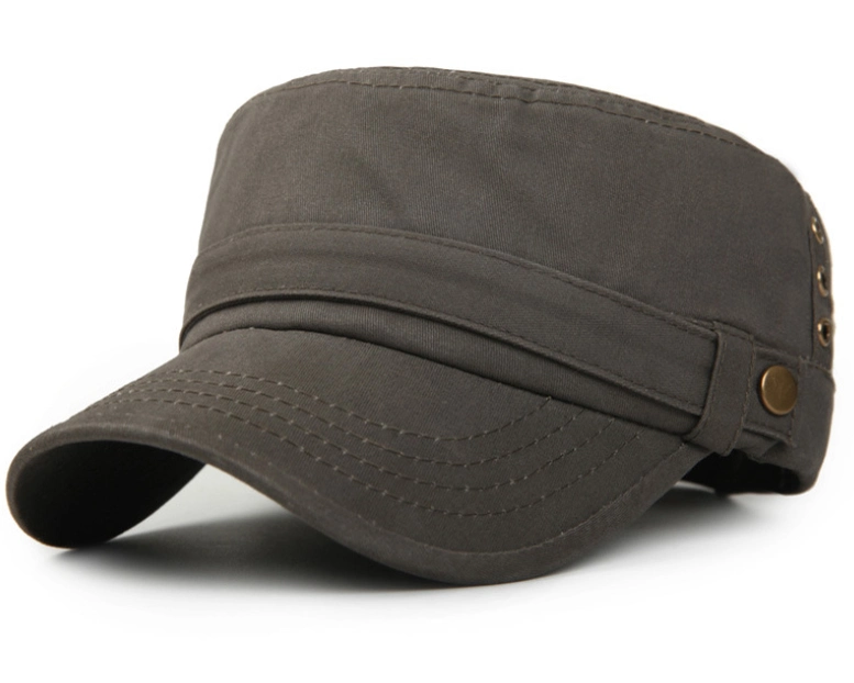 Cotton Chino Twill Blank Hat for Customize Logo Binding Bill Military Hat