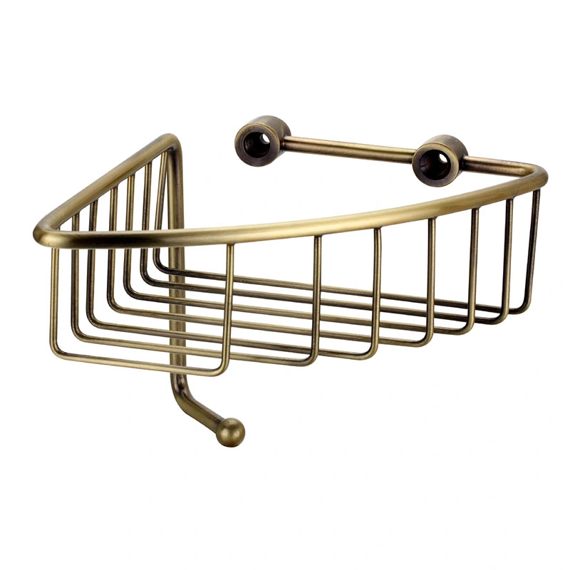 Bathroom Brass Stainless Steel Shower Basket Kitchen Shower Caddy