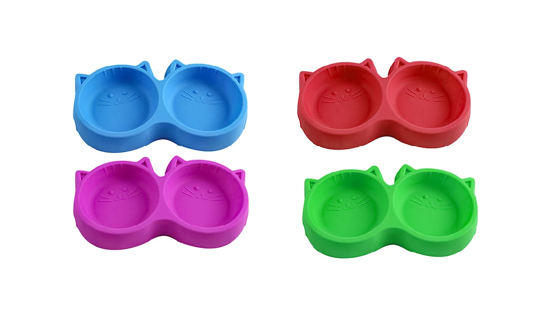 Double Silicone Soft Small Pet Dog Accessories Dog Bowls for Water and Food