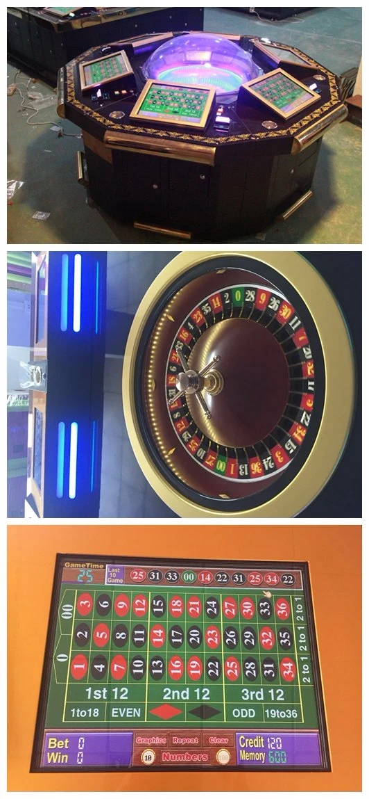 6 Player Gambling Roulette Table Adult Gaming Machines