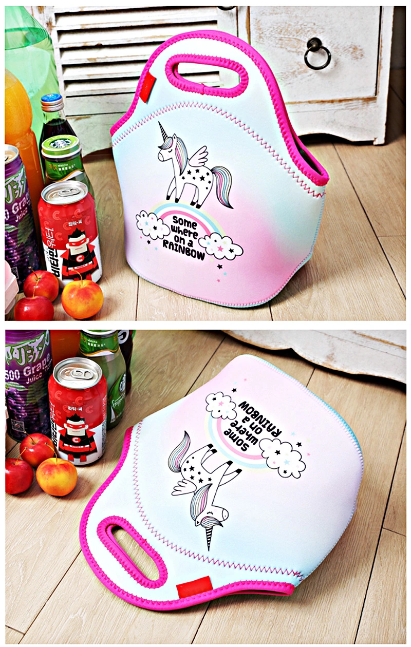 Custom Cut Cartoon Insulated Cooler Kids Lunch Bag