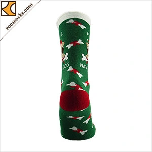 162056sk- Fashion Design Geometric Pattern Knitted Christmas Socks for Women