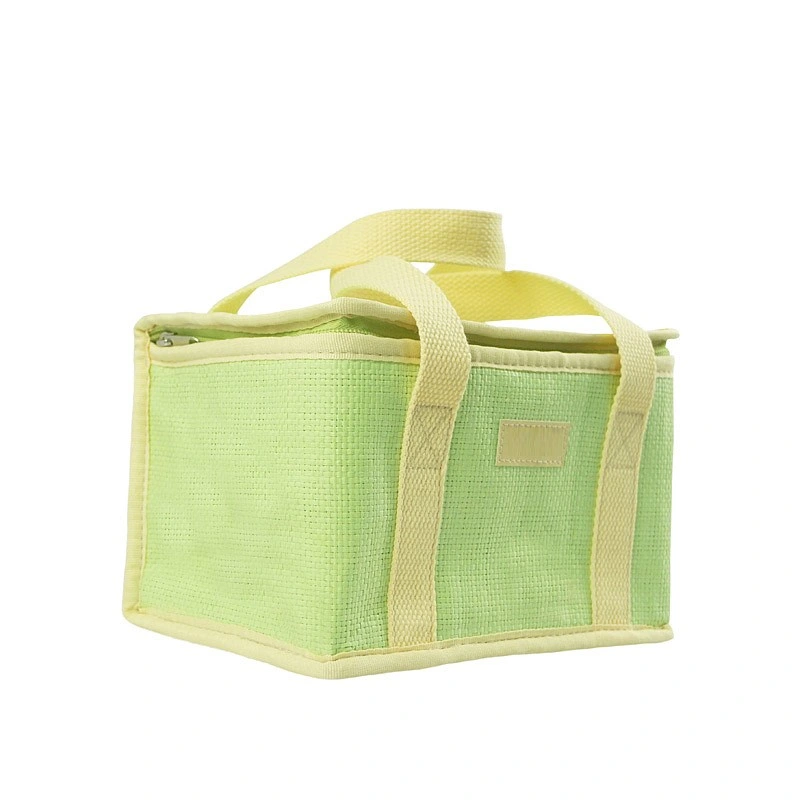 Summer Eco-Friendly Straw Lunch Picnic Bag with OEM Patch