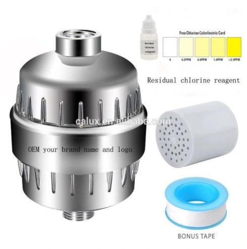 15 Stage Kdf55 Inline Shower Filter for Hard Water Filter Shower Remove Chlorine Shower Head Filters