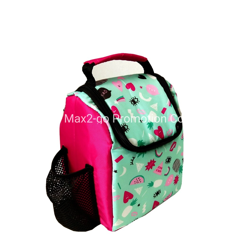 Sweet Girl Summer Fruits Roller Printing Lunch Cooler Picnic Portable Bag