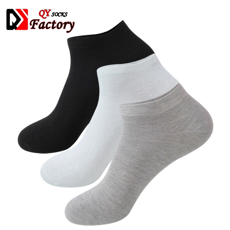 Factory Wholesale Cheap Unisex Invisible Sock Black White Grey Adults Low Cut Ankle Socks Men
