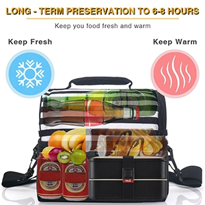 Putwo Lunch Bag 8L Insulated Lunch Bags Thermal Cooler Bag Leakproof Lunch Cooler with Adjustable Shoulder Strap Lunch Tote for Adults Men Women Family Kids for