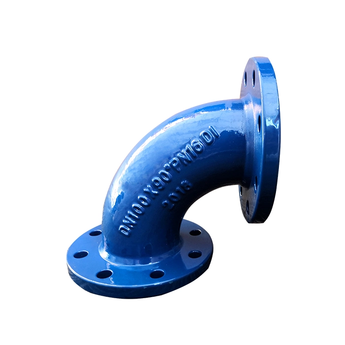 ISO2531 Di Ductile Cast Iron Pipe Fittings Double Flanged 90 Degree Bend/Elbow DN600