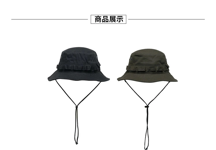 Plain Cotton Fisherman Camo Tactical Hat Popular Brand Man Cotton Customize Bucket Hat