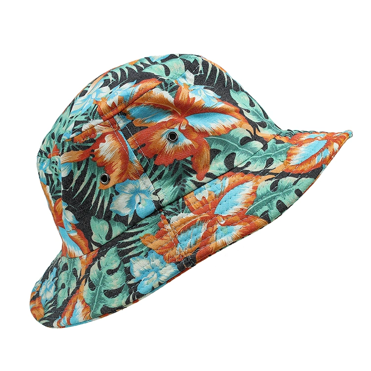 Wholesale Print Bucket Hat, Custom Fabric Printed Flower Bucket Hat