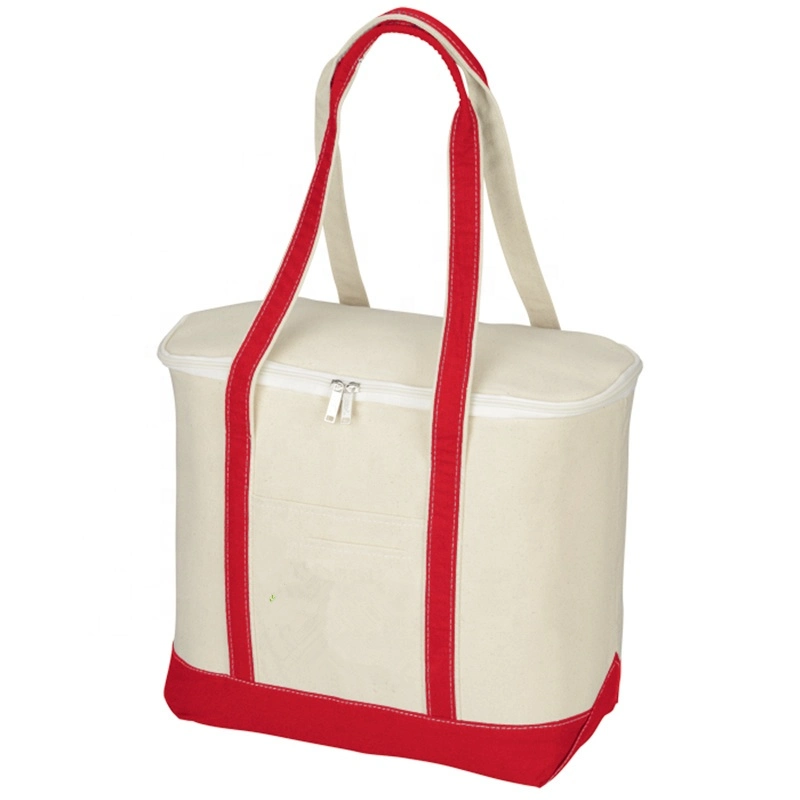 Canvas Insulated Thermal Bag Pinic Lunch Cooler Bag Cooler Bag for Frozen Food