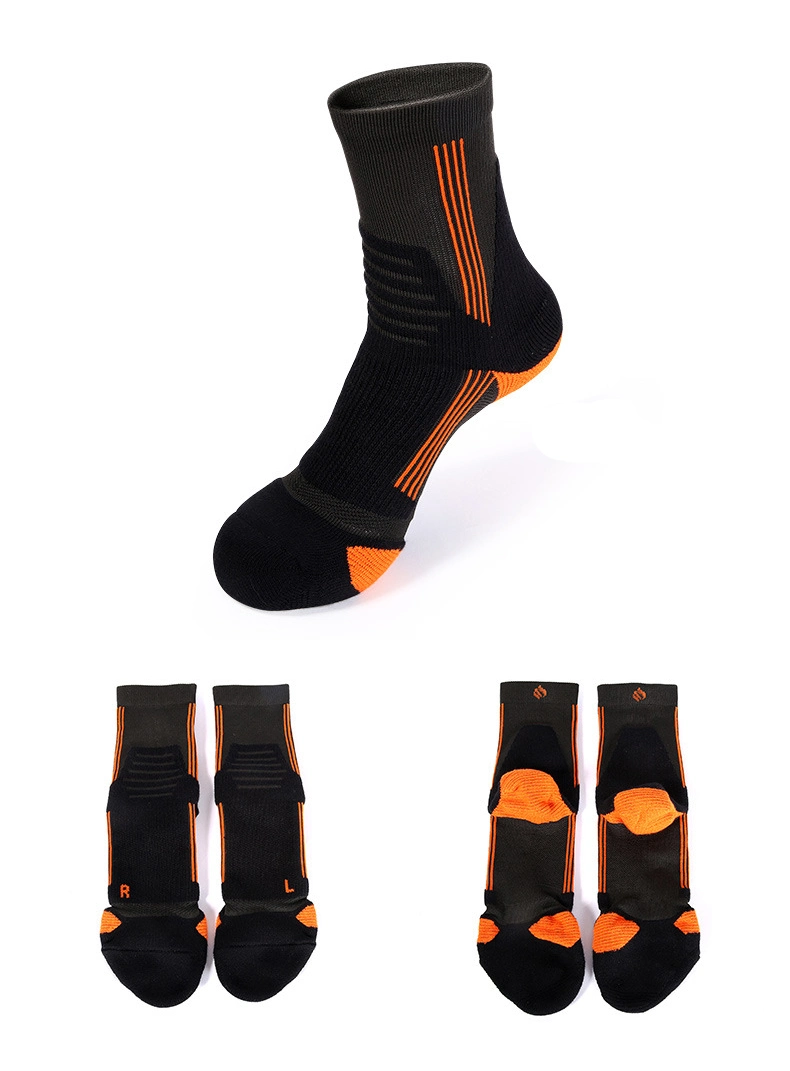 Towel Cushioned Sole Black Custom Seamless Sneaker Ankle Socks for Men
