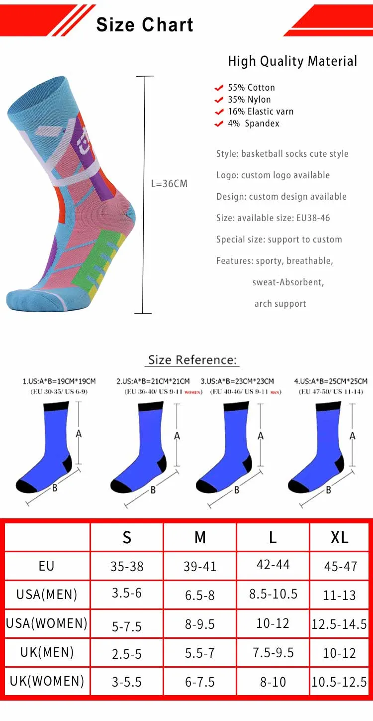 Pink Elite Tube Warm Basketball Compression Socks Pass Text Patterned MID Calf China Custom Sport Sock for Skateboard