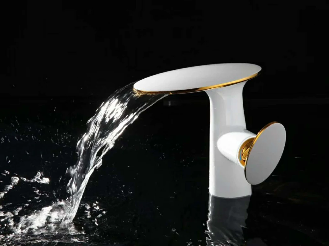 New Design Bathroom Waterfall Brass Lavatory Basin Kitchen Bathtub Water Shower Faucet