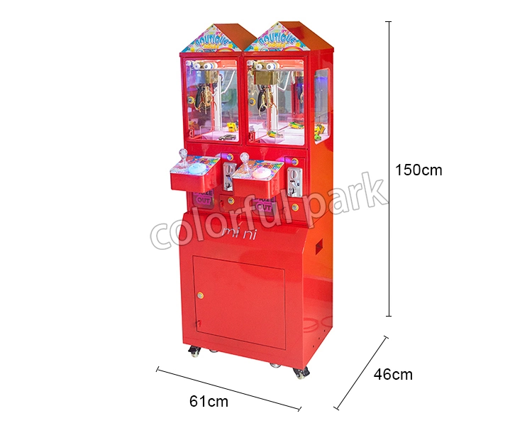 Colorful Park Coin Operated Mini Doll Toy Crane Claw Arcade Game for Game Center Machine