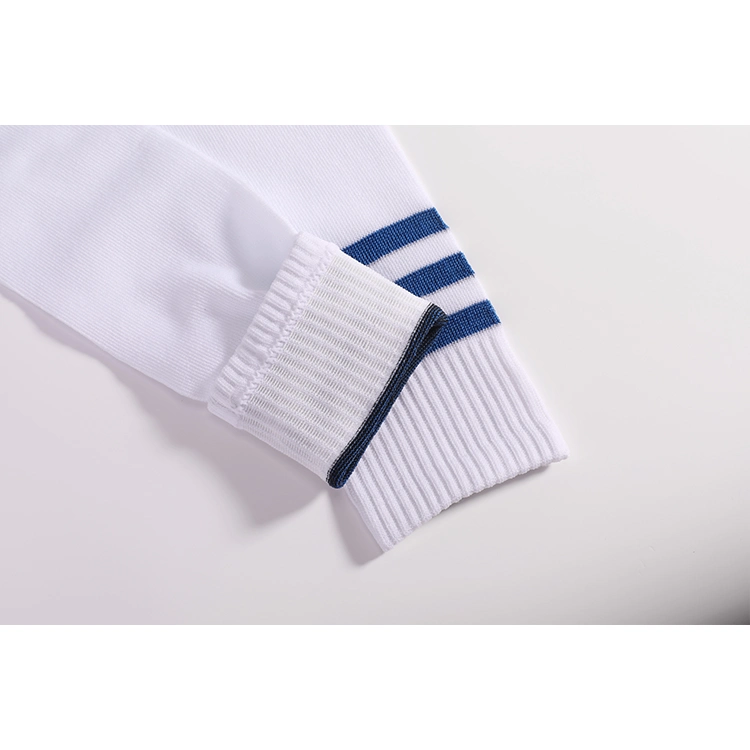 Wholesale Solid Color Stripe Cheerleader Socks Youth MID Calf White Athletic Crew Training Basketball Sports Socks