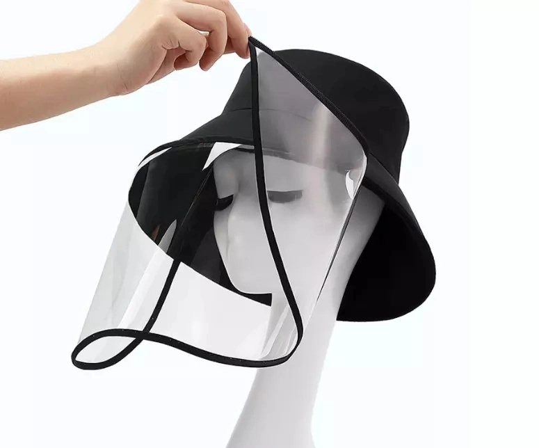 Factory Wholesale Detachable Anti Spitting Saliva Splash Full Face Protective Bucket Hat with Face Shield