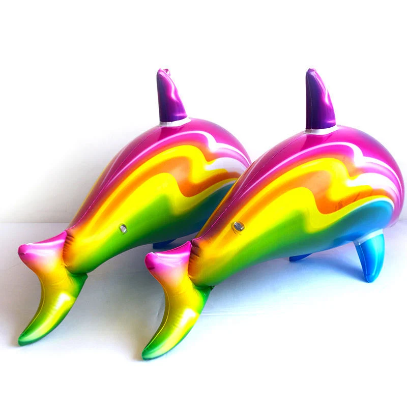 Children's Inflatable Toy Dolphin Fish PVC Inflatable Color Dolphin Fish Colorful Fish Toy