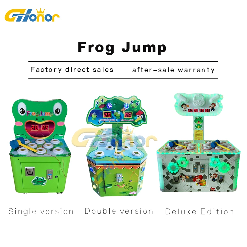 Hot Sale 2 Players Arcade Frog Hitting Game Machine Coin Operated Hammer Game Kids Hammer Hitting Game Arcade Lottery Game Machine for Kids