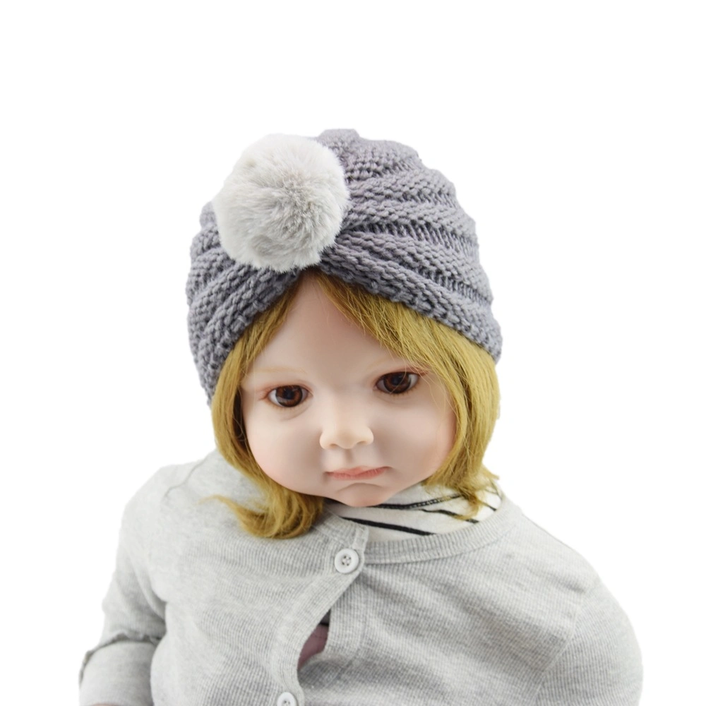 Fashion POM POM Winter Warm Cotton Knitted Beanie Kids Hat