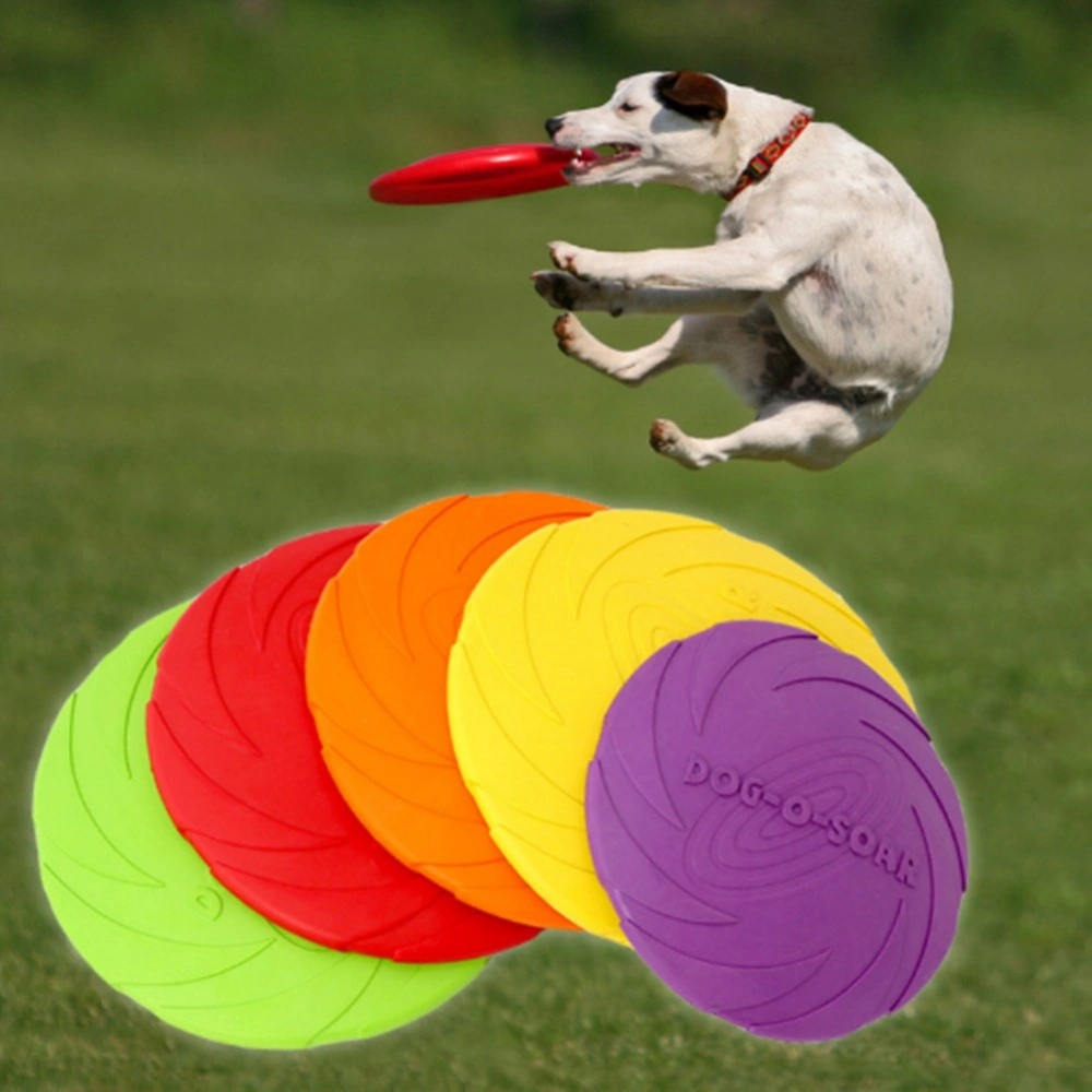 Funny Silicone Dog Flying Discs Resistant Chew Puppy Training Interactive Pet Products