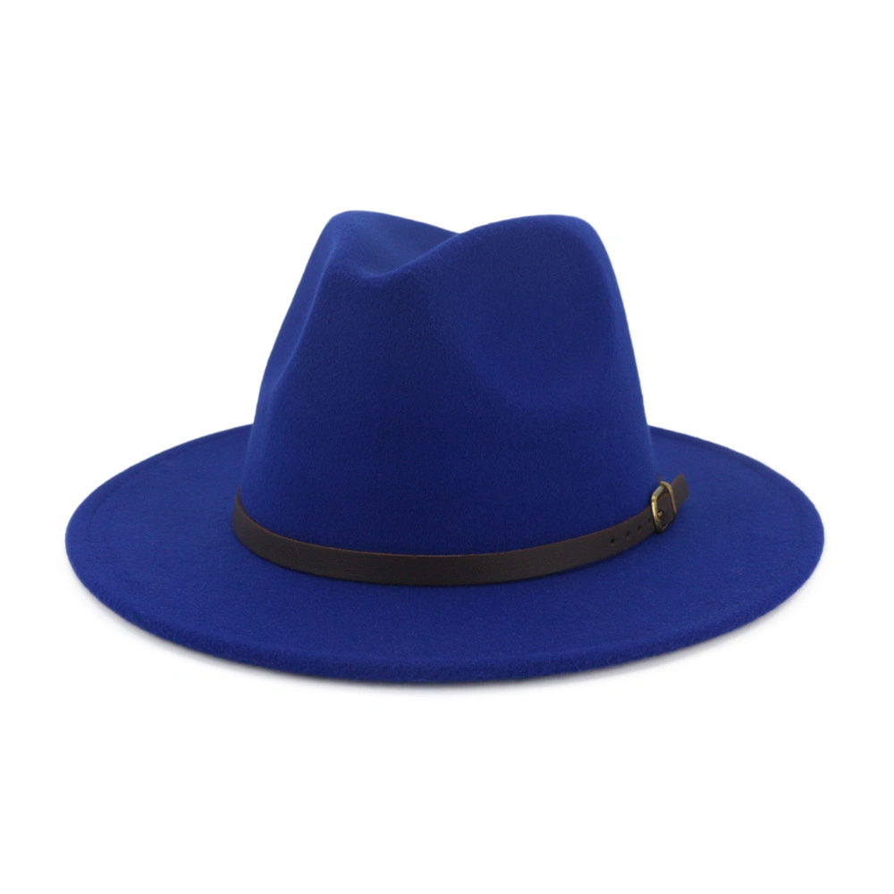 Classic Weekender Wide Brim Floppy Hats, Belt Buckle Fedora Hat for Women