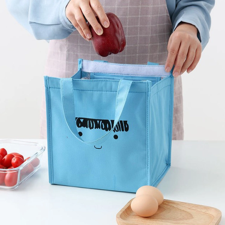 Thermal Bag Walmart Logo Printed Reusable Non Woven Lunch Bag Hot Food Delivery Carry Thermal Bag Waterproof for Food