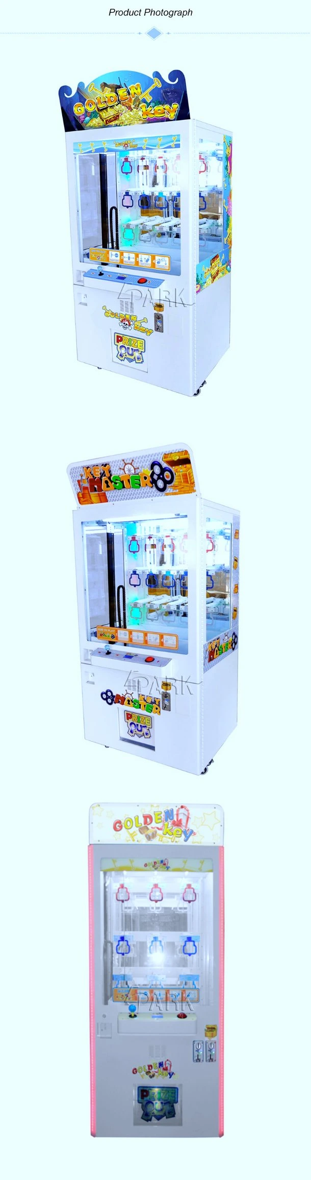Key Type 15 Holes Coin Operated Gift Gaming Machine