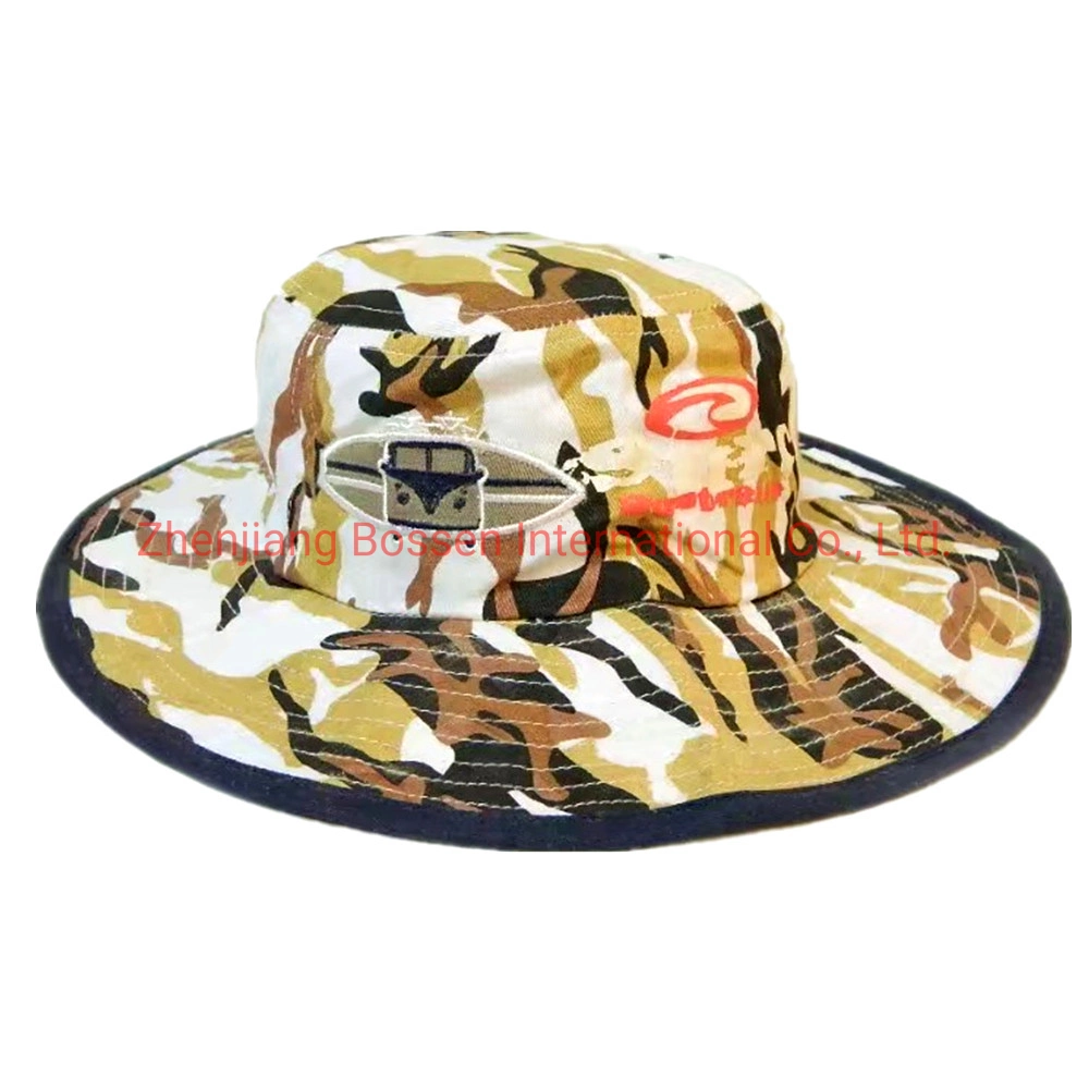 OEM Customized Design Print Cotton Sun Fisherman Bucket Hats