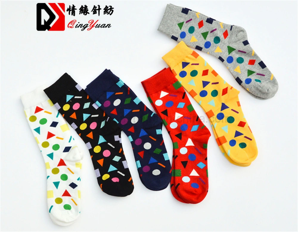 Hot Sale Happy Dress Socks Men Comfortable Breathable Male and Men's Colorful DOT Long Happy Thermal Socks Men's Dress Cool Socks