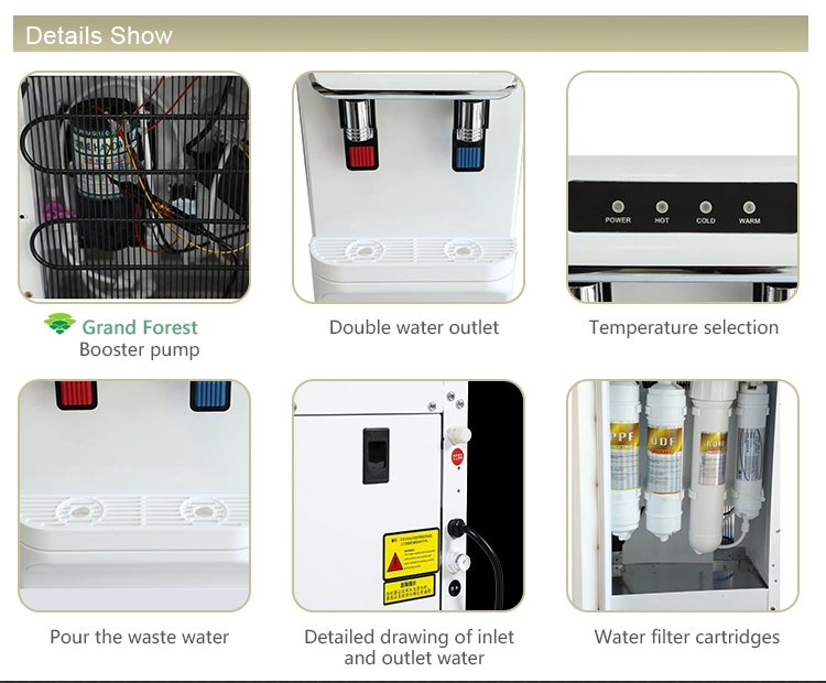 RO T33 Water Filter Purifier Machine Warm Water Dispenser