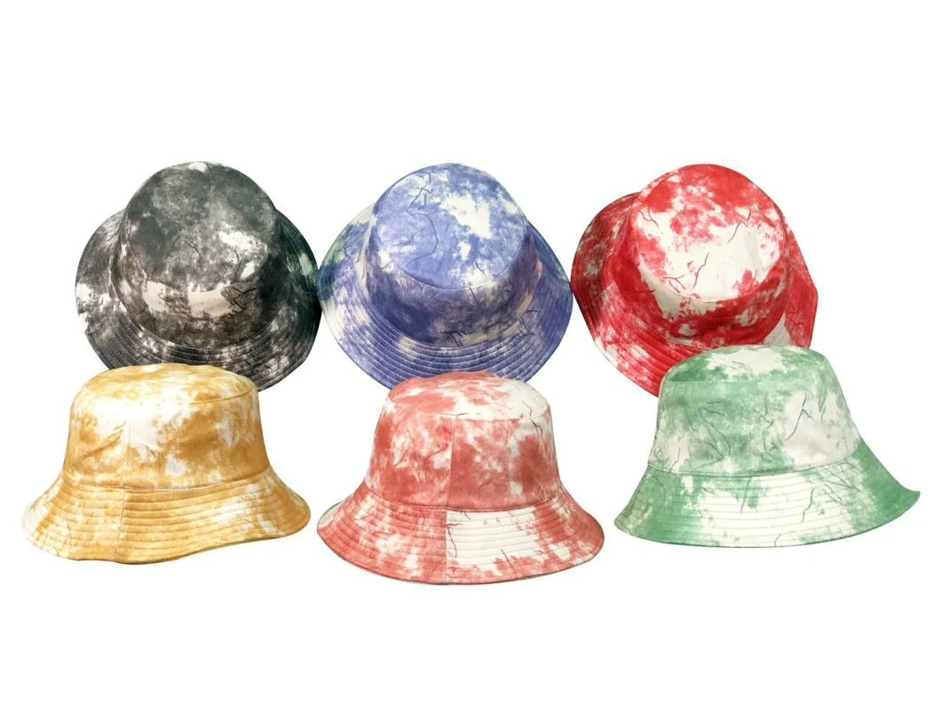 Blank Reversible Tie Dye Cotton Bucket Hat