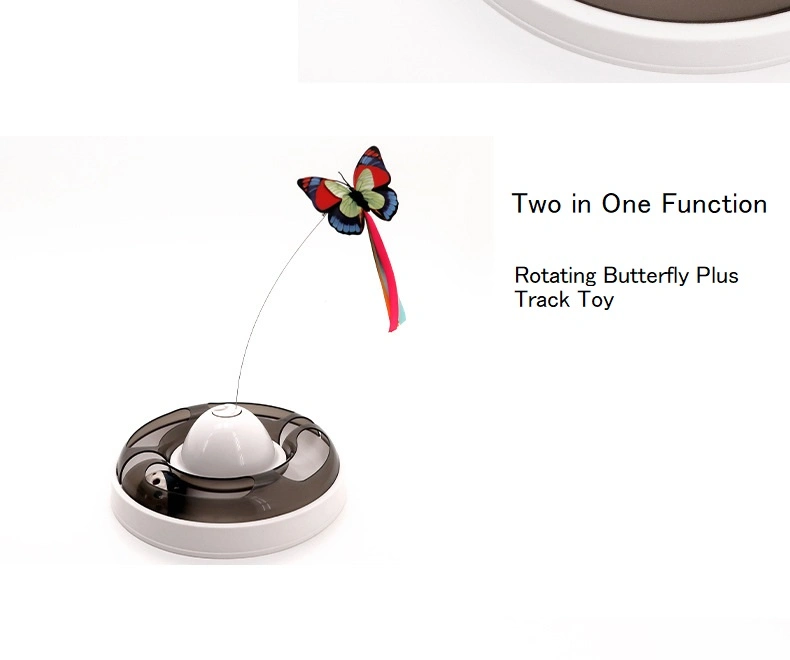 2021 New Arrival Funny Cat Toy Electric Automatic Rotating Butterfly Cat Toy Pet Supplies Cat Player