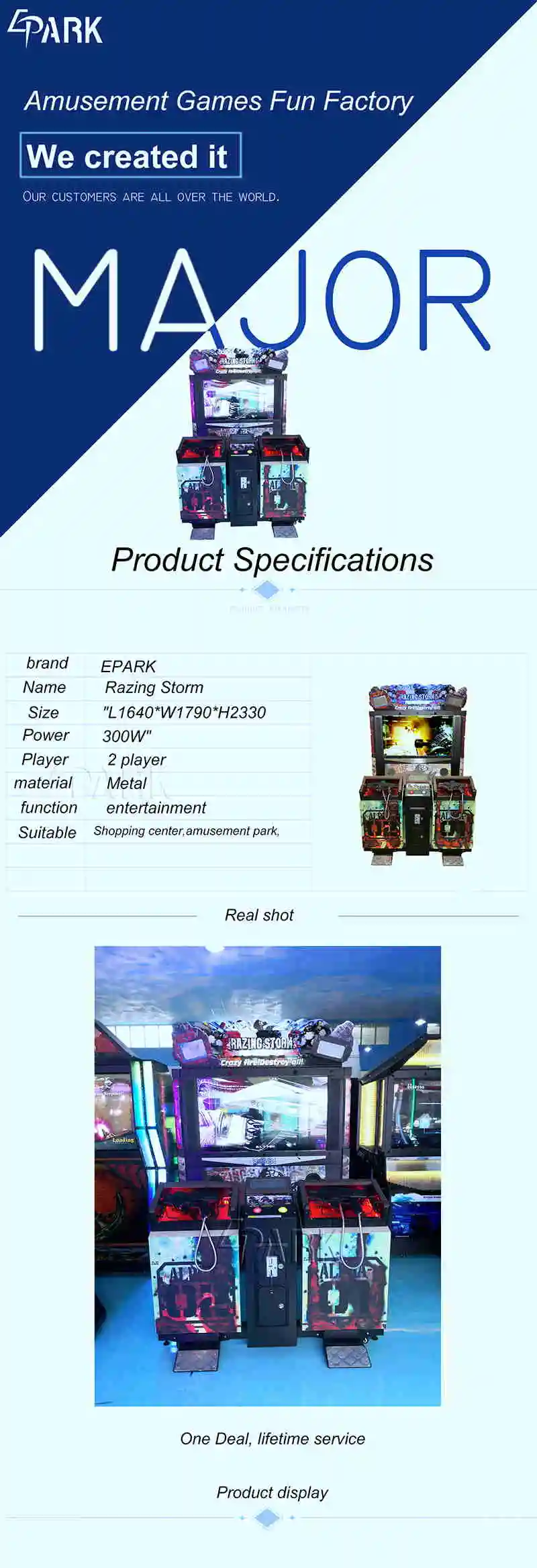 Razing Storm Coin Amusement Video Games Shooting Arcade Game Machine Game Machine Shooting Simulator Game Machine