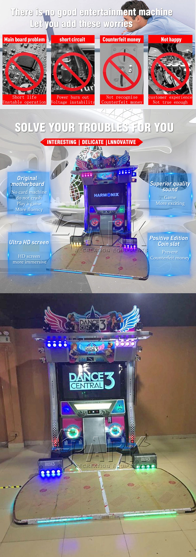 Dancing Entertainment Video Arcade Game Machine