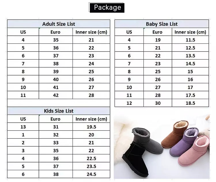 Factory Custom Fur Lined Kids Double Sheepskin Winter Ankle Boots Kids Snow Boots for Toddler