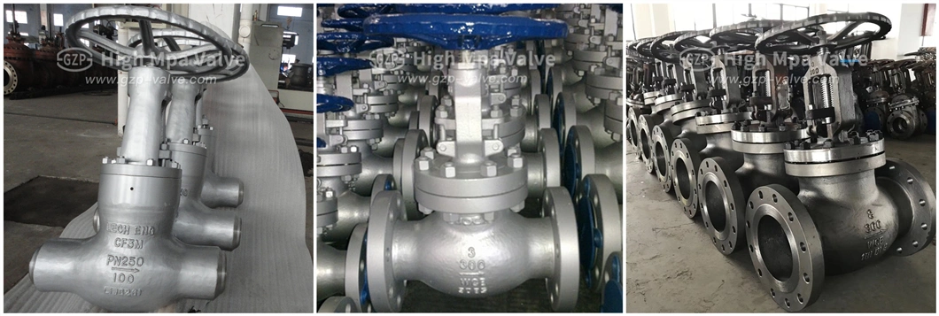 Hard Seat Ductile Iron Flange Connection Cast Iron Double Disc Globe Valve