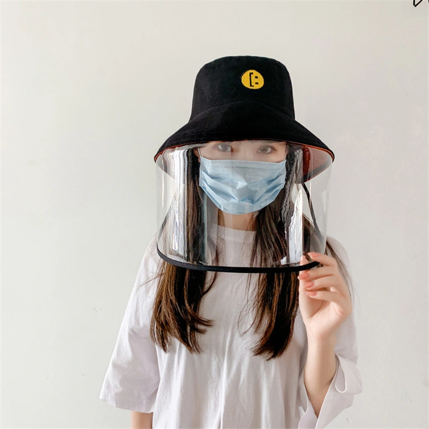 Custom Logo Anti Spitting Virus Anti Saliva Anti Fog Bucket Hat with Face Shield