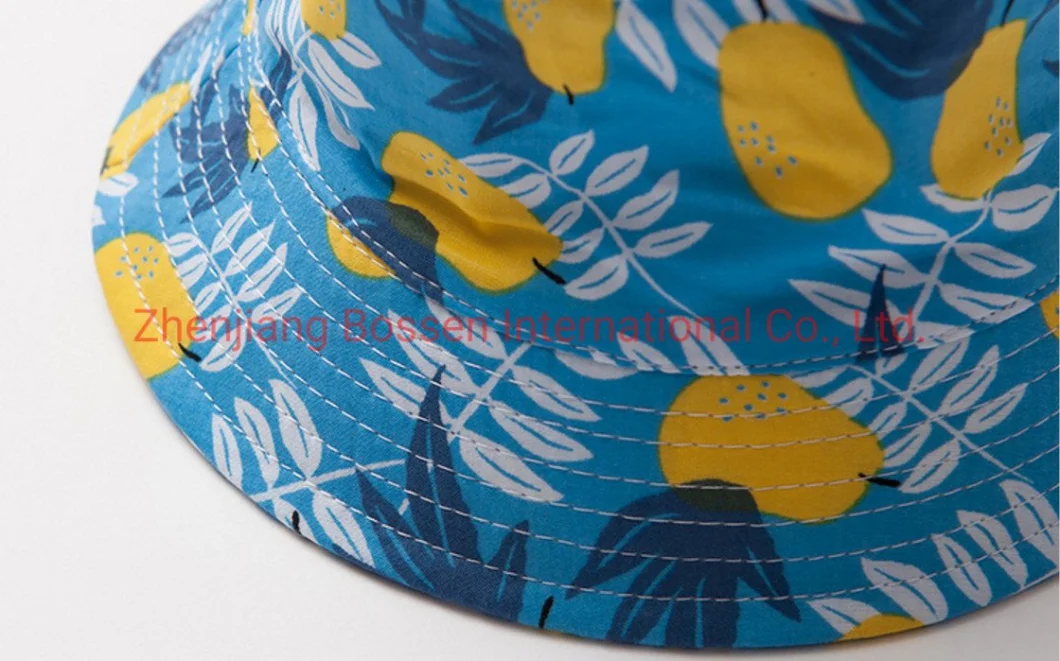 OEM Customized Design Print Cotton Sun Fisherman Bucket Hats