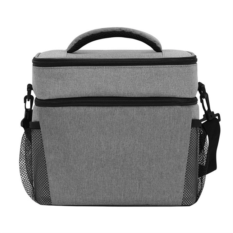 Large Capacity Double Layer Delivery Bag Waterproof Lunch Cooler Bags for Food, Cans