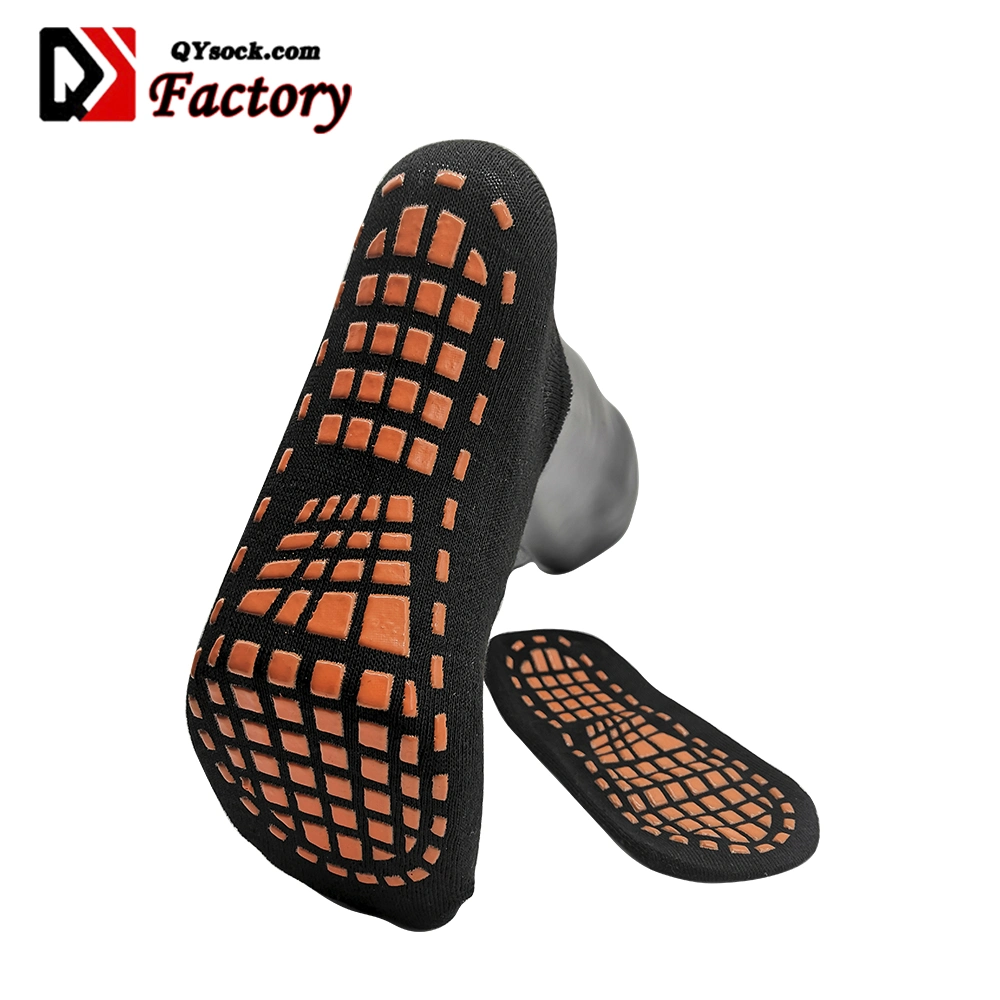 Factory Wholesale Cheap Price White Grey Ankle Colorful Grip Trampoline Sport Anti Slip Socks