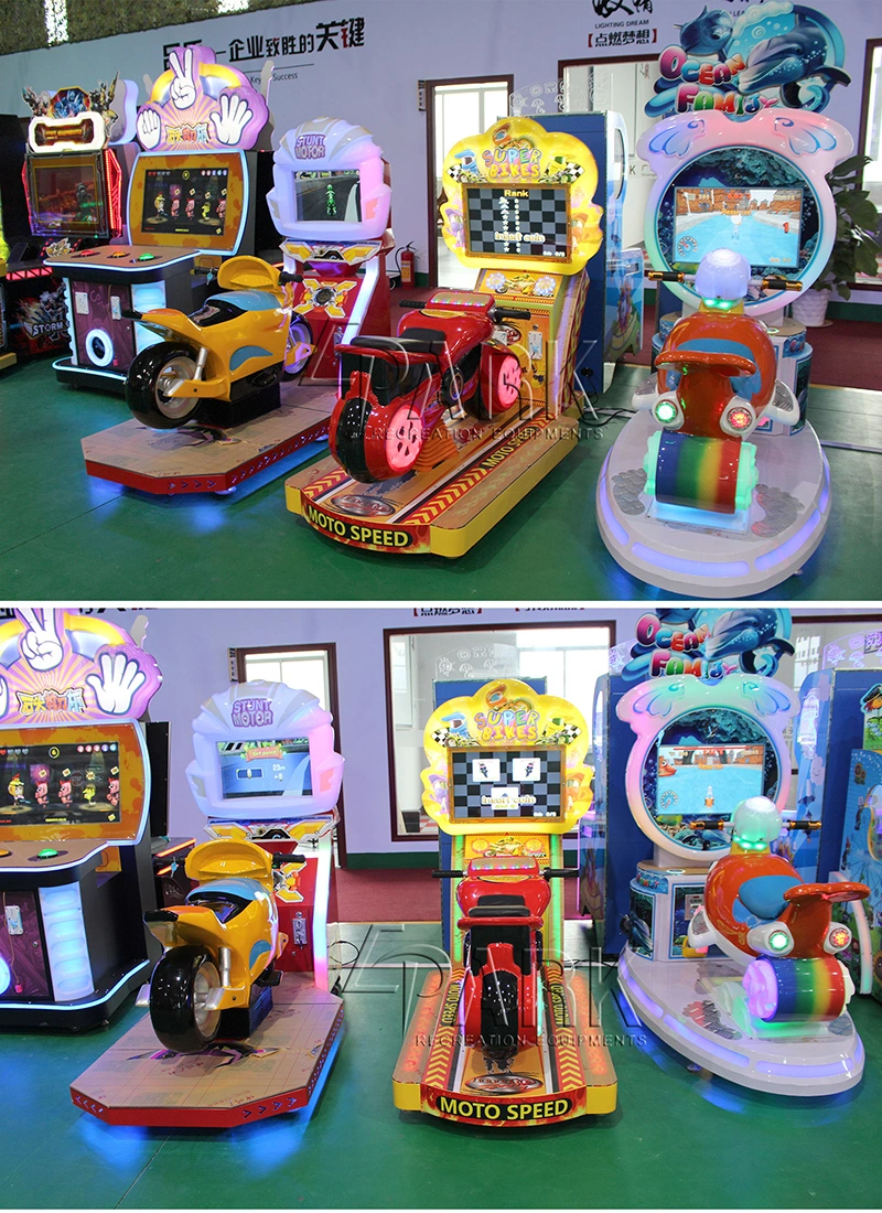 Coin Operated Moto Racing Ride Arcade Kiddie Ride Swing Games Machine