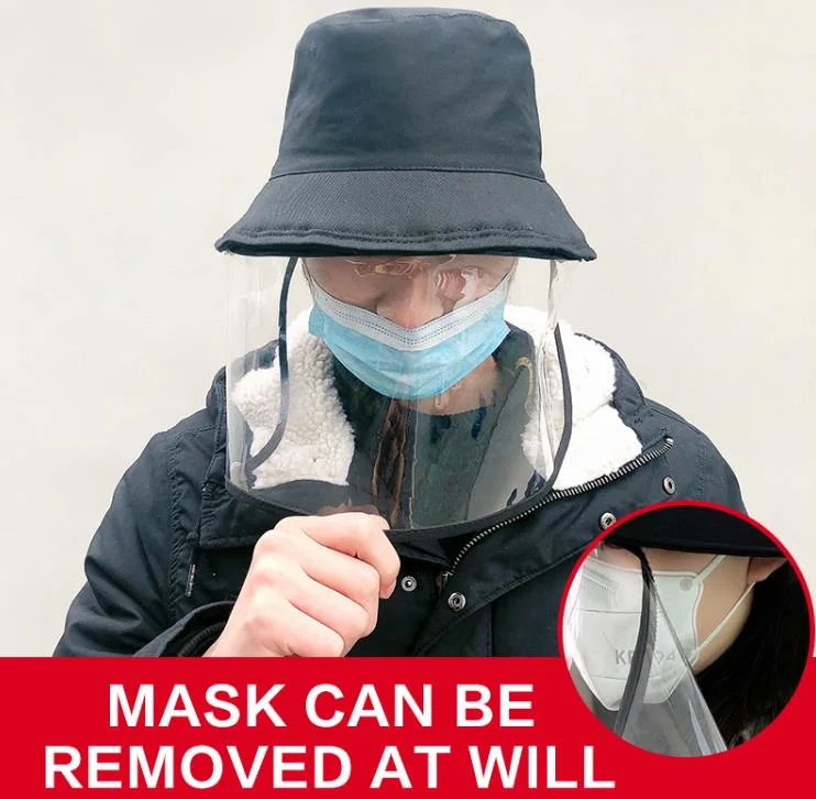Anti Virus Protective Face Shield Bucket Hat with Mask