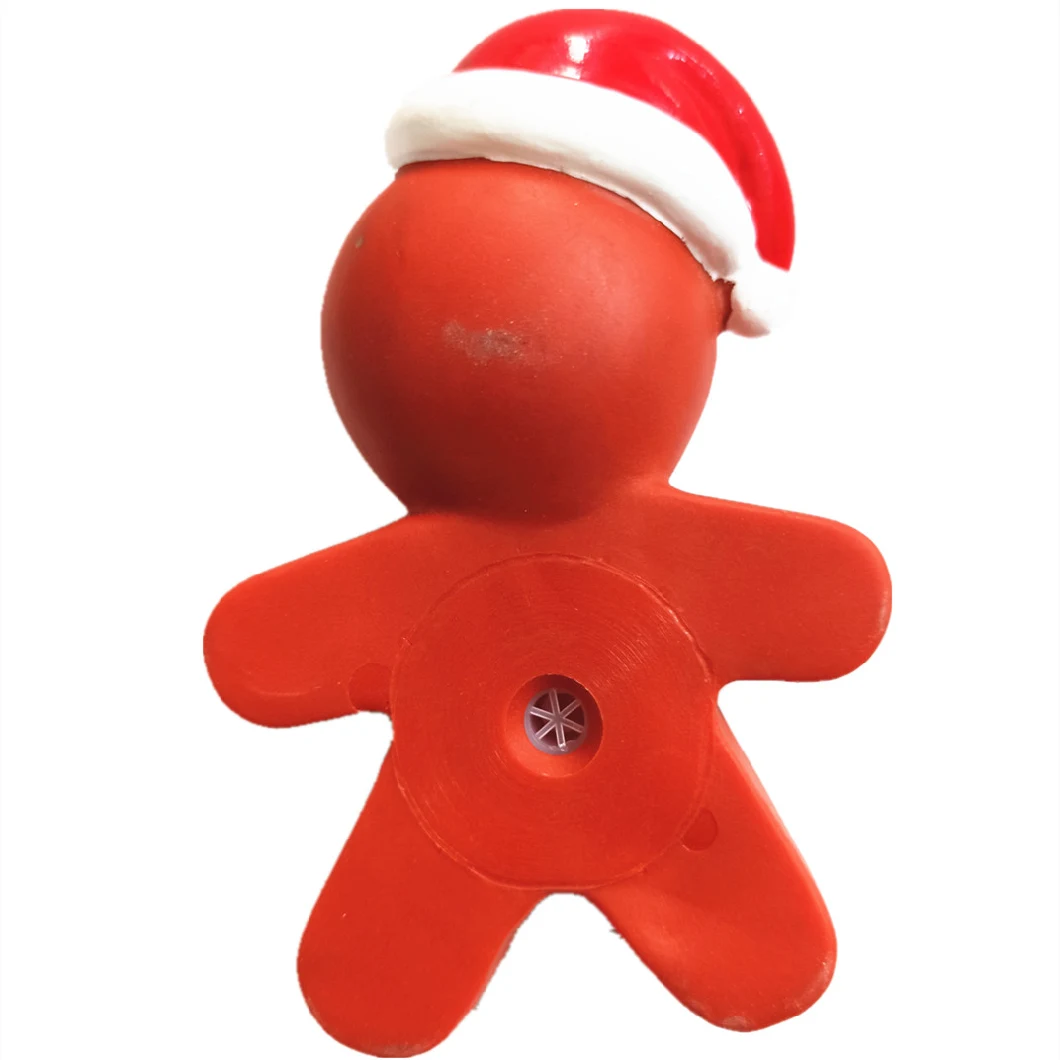 2020 Custom New Product Natural Non-Toxic The Gingerbread Man Christmas Ginger Bread Pet Dog Squeaky Toys