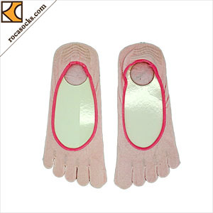 Pink Five Fingers Socks Breathable Gel Socks Toe Socks (164016SK)
