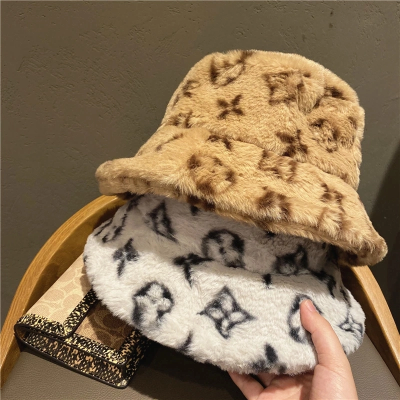 Winter Faux Winter Fur Bucket Hat for Women