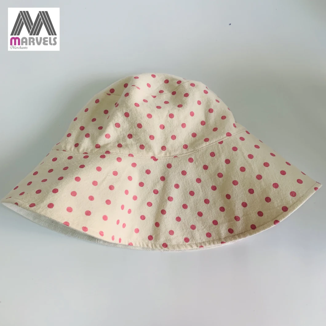 Double Face Cotton Printed Children Bucket Hat